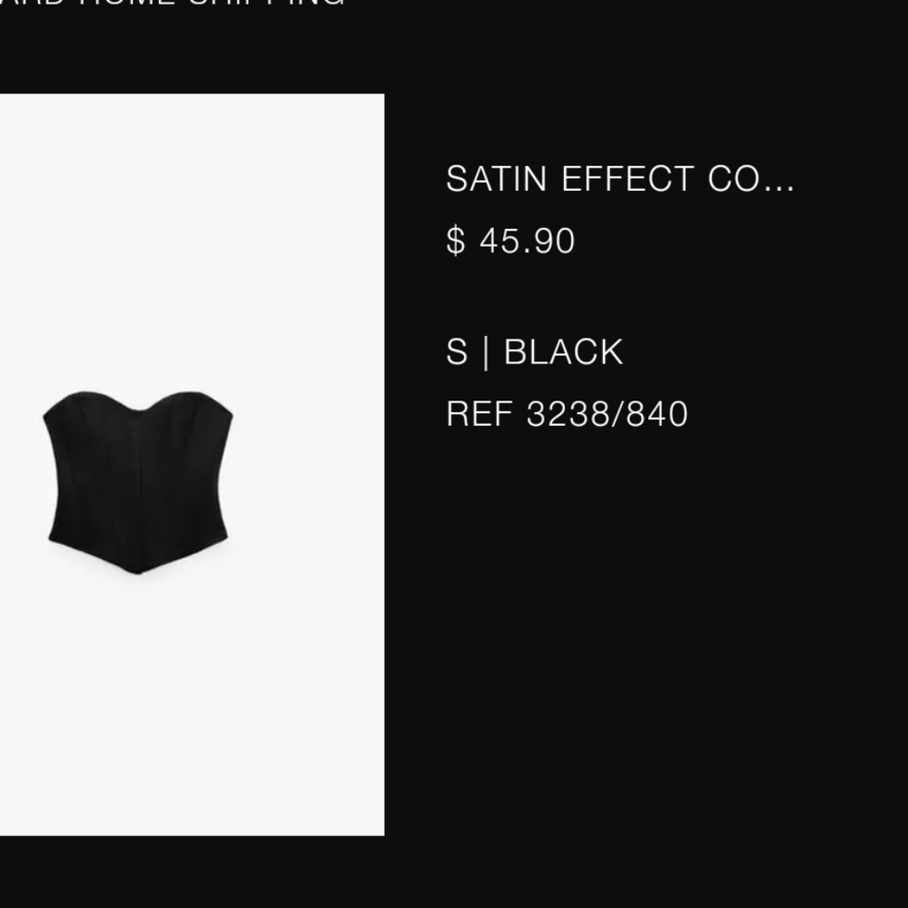 Black Satin Effect Corset